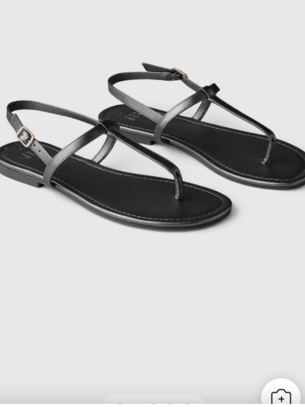GAP Black T-Strap Slingback Sandals